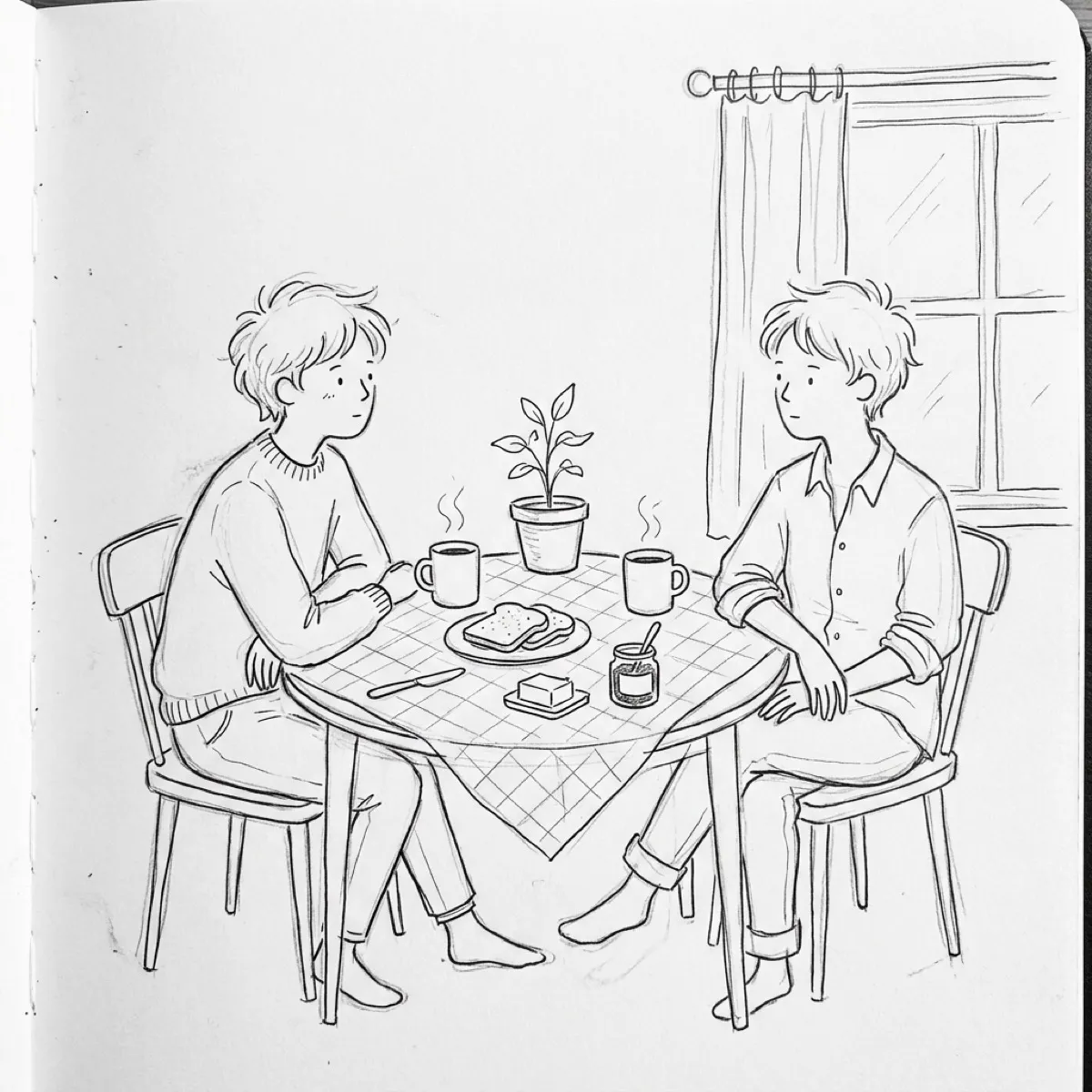 第一章:共桌插圖