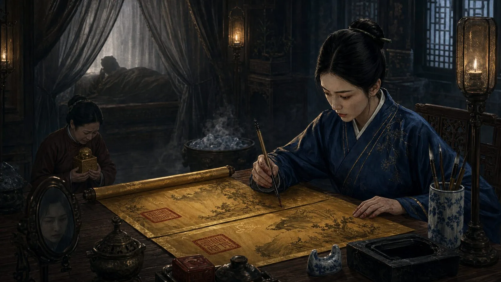 第四章插圖:紙上的皇后仍在落筆