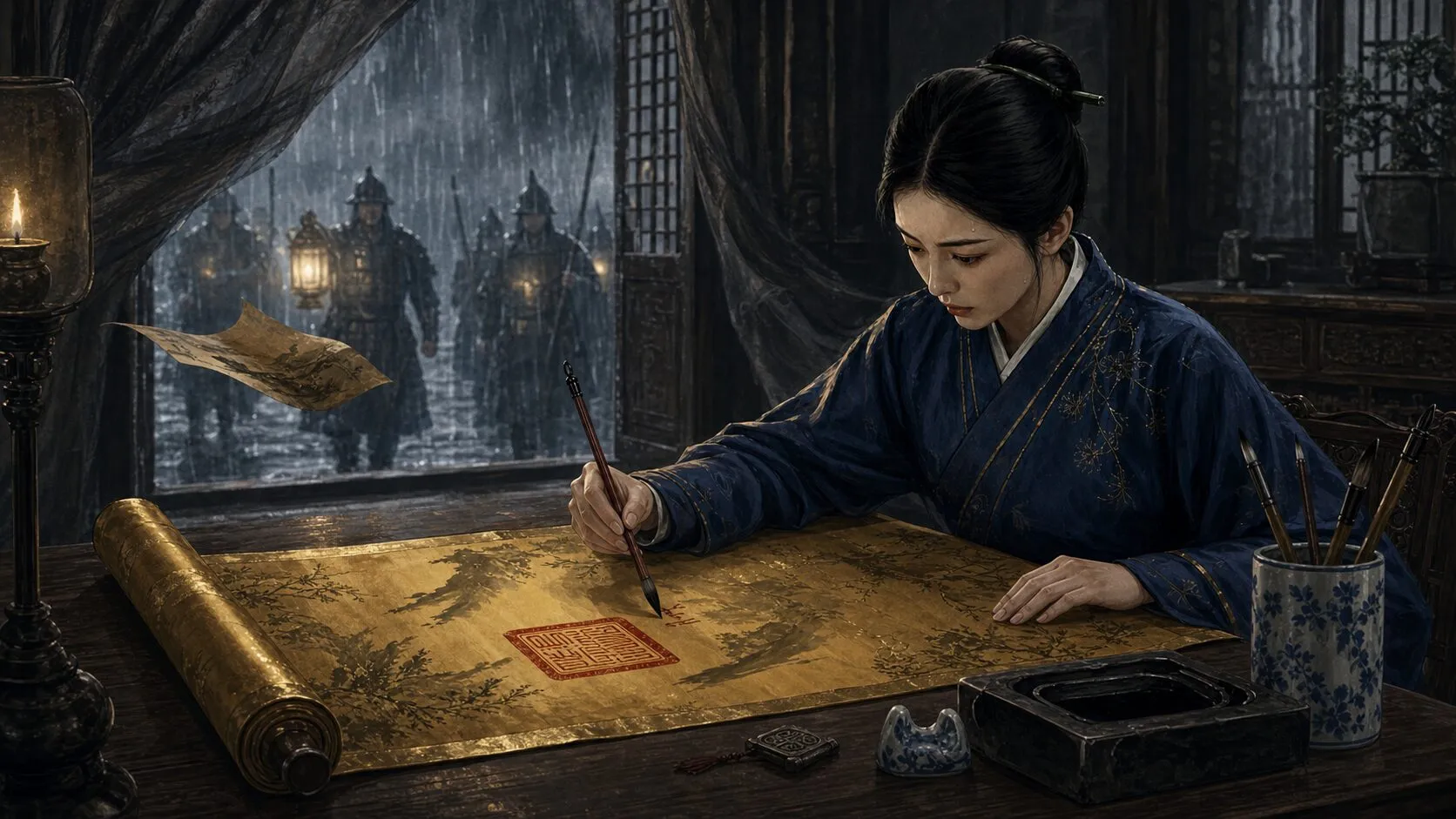 第五章插圖:陸行微寫下最後一道懿旨